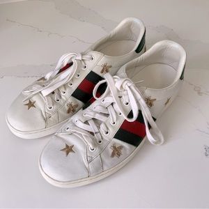 ❤️ GUCCI ACE BEES AND STARS ❤️ SIZE 8 1/2 SNEAKERS